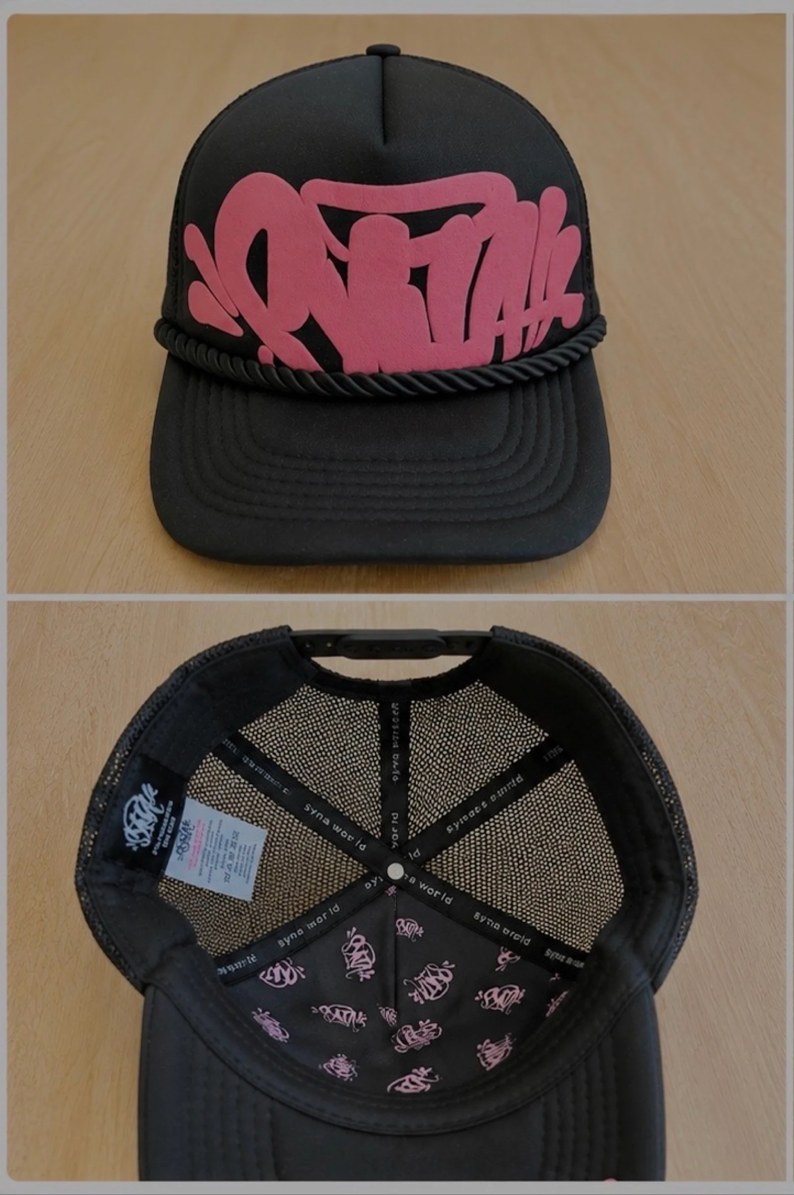 Gorra Syna World negra y rosa- Trucker